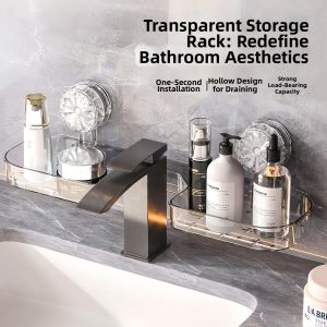 Suction Cup Bathroom Storage Rack Water Faucet Compatible