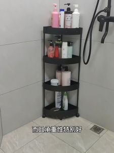 SALVO Bathroom Corner Storage Rack Kitchen Rack With Wheel trolley cart organizer trolley shelf