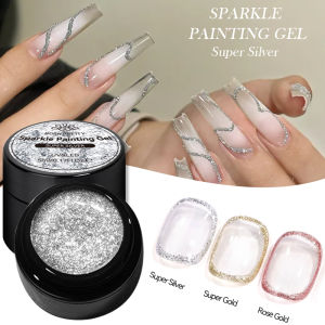 BORN PRETTY 5ml Super Gold Rose Gold  Sliver Glitter Bright Sparkling French Semi Permanent Manicure Nail Painting UV Gel