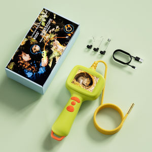 Handheld Kids Endoscope 2.4 Screen Tree Hollow Inspection Borescope 8LED Video Waterproof Camera Children Outdoor Exploration