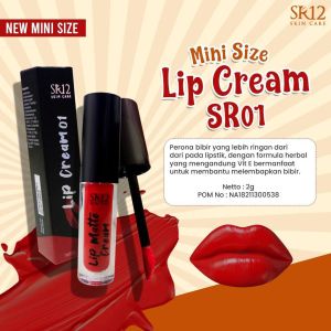 Lip Cream SR12 & Lip Matte Cream Mini SR12 (2gr) - Lipstik Cair SR12 Anti Luntur & Tahan Lama