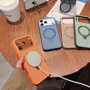 CHUBAN | Ốp Điện Thoại iPhone 17/16/15/14/13/12 Pro Max Chống Sốc Tản Nhiệt Viền Cứng Tích Hợp Giá Đỡ Xoay 360 Độ Từ Tính