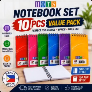 BINLU HOTS Pocket Notebook 10PCS 80 Leaves Mini Notebook Small Notebook Spiral Notebook Pocket Size Memo Pad Writing Notebook School Office Supplies 9x13.5cm
