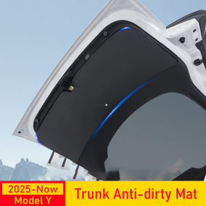 Anti-dirty Rear Trunk Mat Leather Pad for Tesla Model Y Juniper 2025 2026 Accessories Trunk Tailgate Door Sill Protective Guard