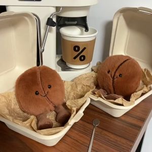 Gantungan Kunci Boneka Biji Kopi Coffee Bean Plush Keychain KCE9241