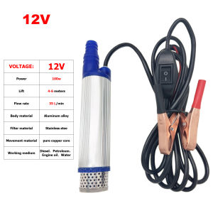 Electric Car Pump 38mm Portable Mini For Pumping Diesel Oil Water Transfer Pump Camping Fishing Submersible Pump 35L/min 12V 24V
