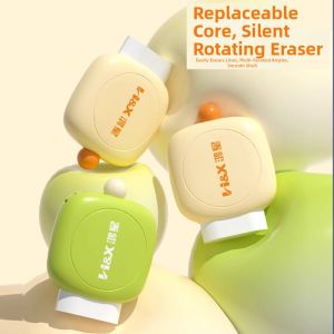 Cute Silent Rotating Eraser Refillable