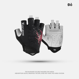 West Biking | Găng Tay Đạp Xe Ngón Ngắn Thoáng Khí và Chống Sốc