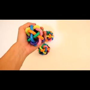 Dog Toy Colorful Bell Toy Rainbow Bell Rubber Bell Toy Dog Molar Sounding Bell Toy for Dog Puppy