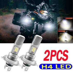 2ชิ้นหลอดไฟรถมอเตอร์ไซค์ H4สามขา LED ความสว่างสูงอุปกรณ์เสริมทั่วไปกันน้ำลูกปัดโคมไฟ3030มอเตอร์ไซค์