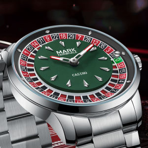MARK FAIRWHALE Fashionable Roulette Men Watch Trendy Waterproof Quartz Watch Luxury Watches for Men