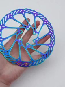 140mm/160mm/180mm/203mm Bicycle Stainless Steel Disc Brake Rotor with 6 Bolts for MTB/Road Bikes Colorful & Stylish Design