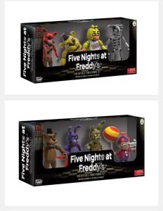 Available 4 pcs Five Nights At Freddys Action Figure Toy Foxy Freddy Fazbear Bear FNAF PVC Figures Model Toys for Boys Birthday Gift for Kids with Box
