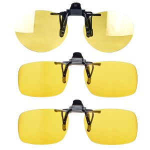 Anti Blue Light Lenses Clip On Red Lenses Better Sleep Clip on Orange Lens Blue Light For Gaming Yellow Driving Lens Polarized