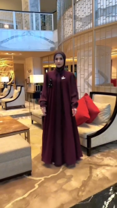 COD Ahza Abaya Ceruty Babydoll Renda Dress Wanita Dress Lebaran Terbaru Gamis Wanita Muslim Viral