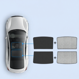 HELLOLEIBOO | Heat Insulation Sunshade Curtain for Tesla Model3/Model Y Graphene Four Layers