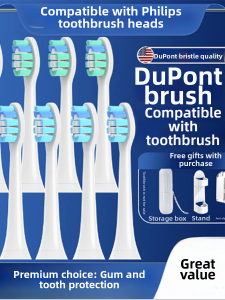 Electric Toothbrush Head Compatible with Philips HX7533/7514/HX751V/751K Replacement Sonicare 4091 Adult Deep Cleaning