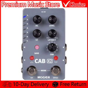 Mooer | MOOER Guitar Effects Pedal CAB X2 14-Presets 11-Factory IR Stereo IR Cabinet Simulation Pedal Dual Channel Cab Simulation