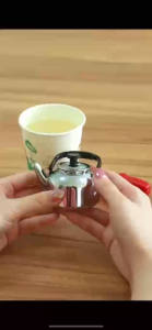 Bật Lửa Khè hình Ấm Nước inox lửa khò mạnh bơm gas dễ dàng trang trí quà tặng hàng rẽ siêu lạ