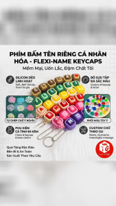 Keycap Flexi Clicker - Màu Mới! | - Khả Năng Linh Hoạt Cực Xinh | - Thoải Thích Sáng Tạo Màu Khóa & Chuỗi | - Click Xa Stress - Tăng Tập Trung