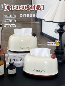 เคสใส่ผ้าเช็ดหน้าแบบตั้งได้ ทรงสี่เหลี่ยม ขนาดเล็ก ความจุกลาง สำหรับห้องน้ำ ห้องนั่งเล่น จัดวางเส้นใย พลาสติก ลายการ์ตูน ลูกไม้ ดีไซน์น่ารัก ที่อยู่บ้าน