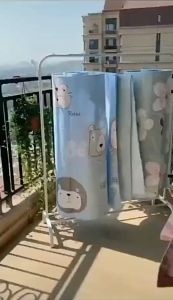 Multifunctional Universal Hanger Double Hooks Adjustable Clothes Hanging Balcony Blanket Toys Cushion Pillow Drying Rack