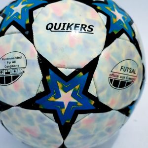Bola Futsal Original Quikers Size 4 Jahit Gratis Adaptor Jarum Pompa