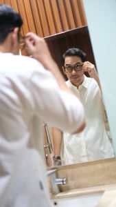 Arfan Zidan Shirt Kemeja Koko Lengan Pendek Pria Bahan Oxford