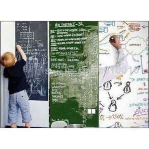pvc Self adhesive Give dust-free chalk Wallpaper 2meters ×45cm Color : Green White black Thicken rewritable blackboard wall stickers pvc graffiti wall stickers removable whiteboard stickers green board stickers blackboard stickers