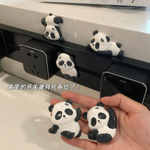 Đồ Trang Trí Tường Dễ Thương Hình Gấu Trúc 3D Đèn Ổ Cắm Tấm Lót Che Phủ Sáng Tạo Tấm Lót Bảo Vệ Sáng Tạo Trang Trí Tường