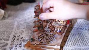 Tonecheer DIY Book Nook Magical Library Puzzles (TQ134) DIY Miniature Dollhouse