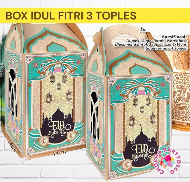 Box Idul Fitri Toples Lebaran Kotak Kue Lebaran Parcel Idul Fitri Hampers Lebaran Ukuran