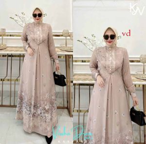 DRESS GAMIS MODE VIRSHA VDU TERBARU BY KAYYANI 100%ASLI REAL ADA MODE GAZIA YARA