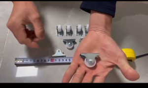 Roda Kastor Lemari 1 Inch Roda Trolly Nylon Plate Caster Mini Roda Kastor Etalase Multifungsi