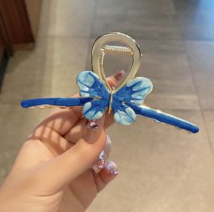 Kẹp tóc kim loại hình hồ điệp nhiều màu phong cách cá tính kẹp tóc bản to cho nữ phong cách Hàn Quốc