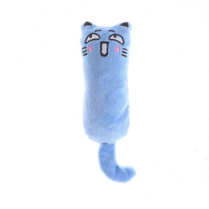 Interactive Cute Cat Toy Funny Plush Mini Teeth Grinding Catnip Squeaky Chewing Toy for Kittens Pet Accessories