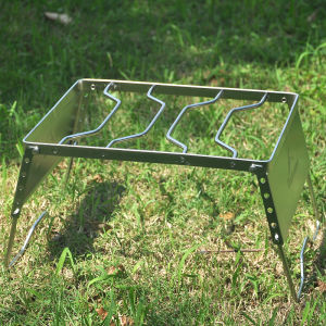Outdoor Portable Stainless Steel BBQ Grill Skewer Pot Stand Stove Head Support Rack Camping Moon Brand from China