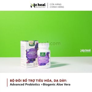 [Hỏa tốc] Bộ đôi bổ trợ tiêu hóa dạ dày: Men Vi Sinh Lifestream Probiotics và Nước Nha Đam & Nghệ Biogenic Aloe Vera