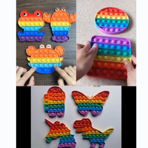 [Colourful Pop It] Rainbow Pop It Sensory Reaction Response Skill Development | Permainan Getah Pop It | 儿童彩虹硅胶按按乐 解压