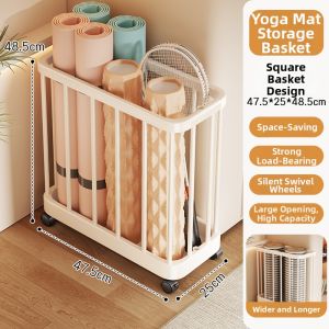 MUGG | Mobile Slim Yoga & Fitness Equipment Rolling Storage Organizer