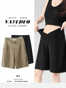MIDULI | Breathable Summer Maternity Shorts Wide Leg Design