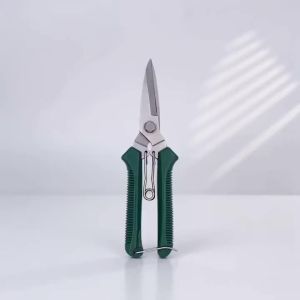 190mm Garden Pruning Shears for Bonsai Straight Head Stainless Steel Blade Non-slip Handle Handy Trimming Tool for Home Use