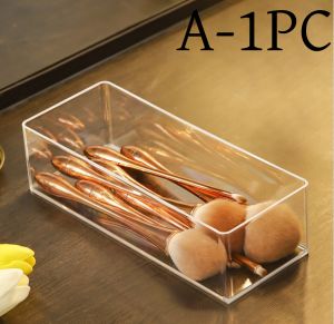 1/2pcs Clear Drawer Makeup Organizer Storage Box Dressing Table Cosmetic Lipstick Organizer Boxes Finishing Grid Box Desktop
