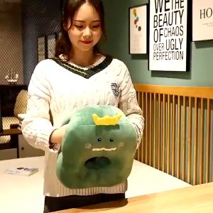Office Table Sleeping Pillow Cartoon Headrest Bolster 2 in 1 Hand Pillow Office Lunch Break Handy Tool Back Cushion
