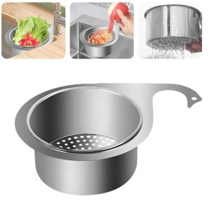 1/2PCS Stainless Steel Corner Sink Strainer Basket Kitchen Multi-functional Sink Strainer Hanging Filter Basket for Kitchen Sink