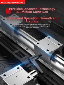 XUNDAZC | High Precision Linear Guide Blocks for Woodworking Table Aluminum Base and Round Shaft