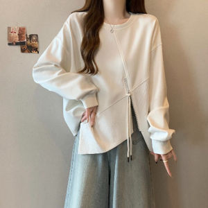 High-end Fashion Irregular Patchwork Long Sleeve Hoodie