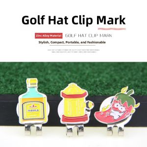 GOG | Golf Hat Clip Decorative Pattern Zinc Alloy Ball Marker