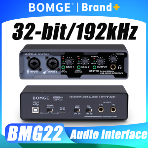 BOMGE | Giao Diện Âm Thanh USB BOMGE 32 Bit/192 kHz Với Nguồn Phantom XLR Chức Năng Giám Sát Trực Tiếp Và Loopback Dành Cho Ghi Âm Trên PC Và Phát Trực Tuyến Cho Người Chơi Guitar