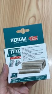 Đinh ghim bấm Total THT39121 12mm X 0.7mm hộp 1000 cái phù hợp cho kìm bấm THT31141 đồ nghề Total chính hãng - Thinksafe